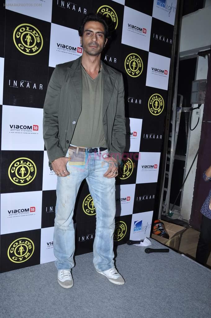 Arjun Rampal at Inkaar promotions at Gold Gym and screening in Santacruz, Mumbai on 15th Jan 2013