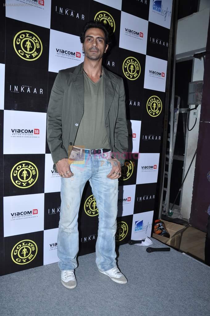 Arjun Rampal at Inkaar promotions at Gold Gym and screening in Santacruz, Mumbai on 15th Jan 2013