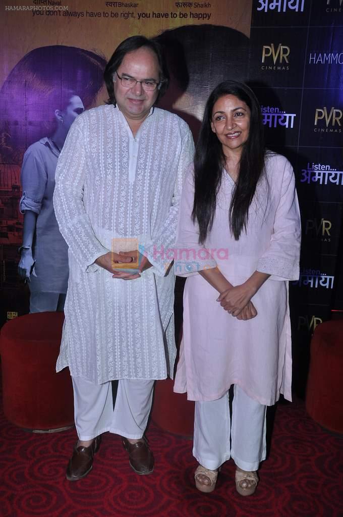 Deepti Farooque, Farooque Sheikh at the promotions of Listen Amaya in PVR, Mumbai on 15th Jan 2013