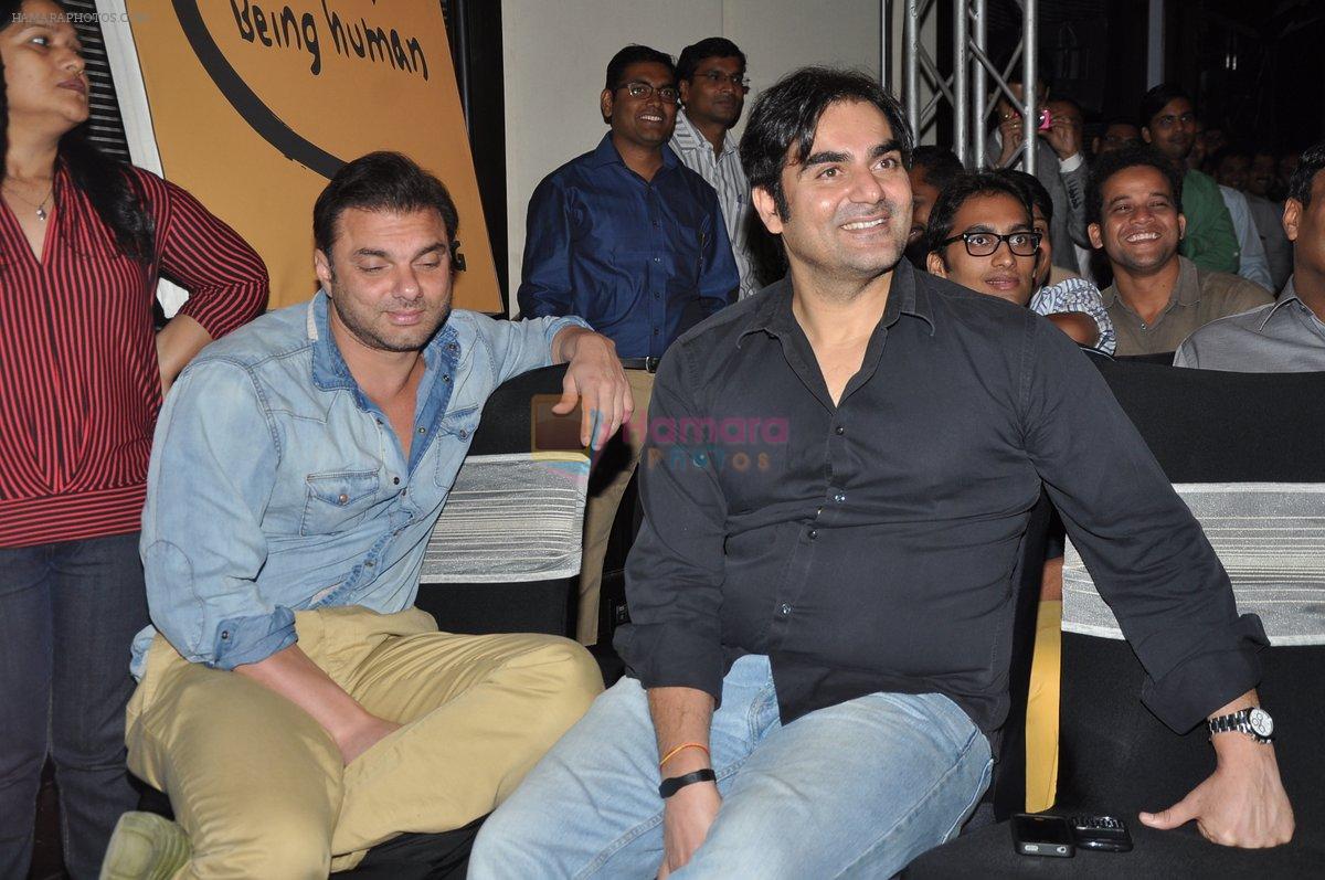 Arbaaz Khan and Sohail Khan at Being Human Launch in Sofitel, Mumbai on 17th Jan 2013
