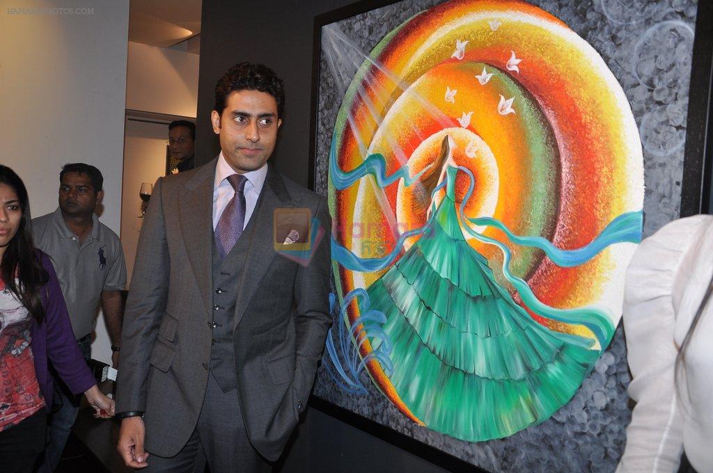Abhishek Bachchan inaugurates radhika goenka's art exhibition in Tao Art Gallery, Mumbai on 21st Jan 2013