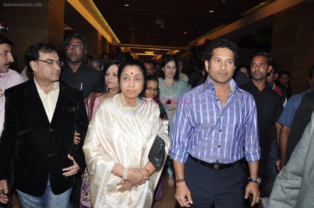 Sachin Tendulkar and Asha Bhosle at Mai Music launch in Grand Haytt, Mumbai on 22nd Jan 2013