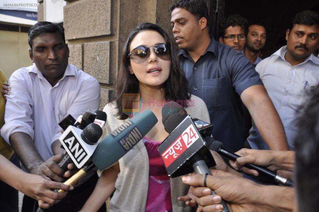 Preity Zinta at Girgaon Court on 22nd Jan 2013
