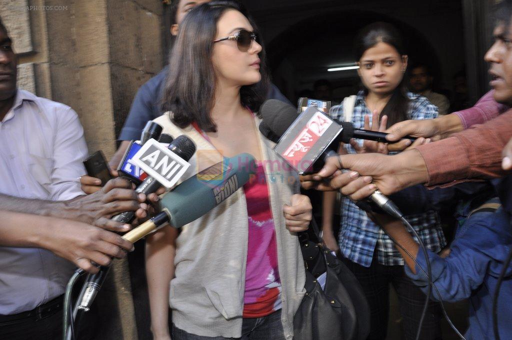 Preity Zinta at Girgaon Court on 22nd Jan 2013