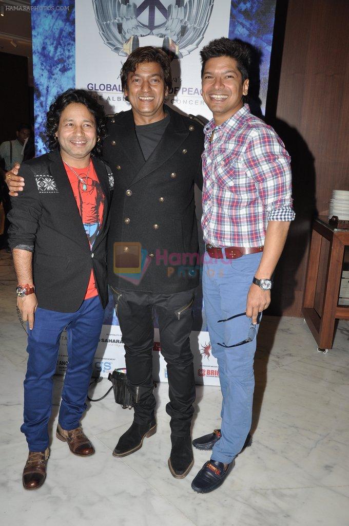 Aadesh Shrivastav, Shaan, Kailash Kher at Global Sound of Peace press conference in Mumbai on 24th Jan 2013
