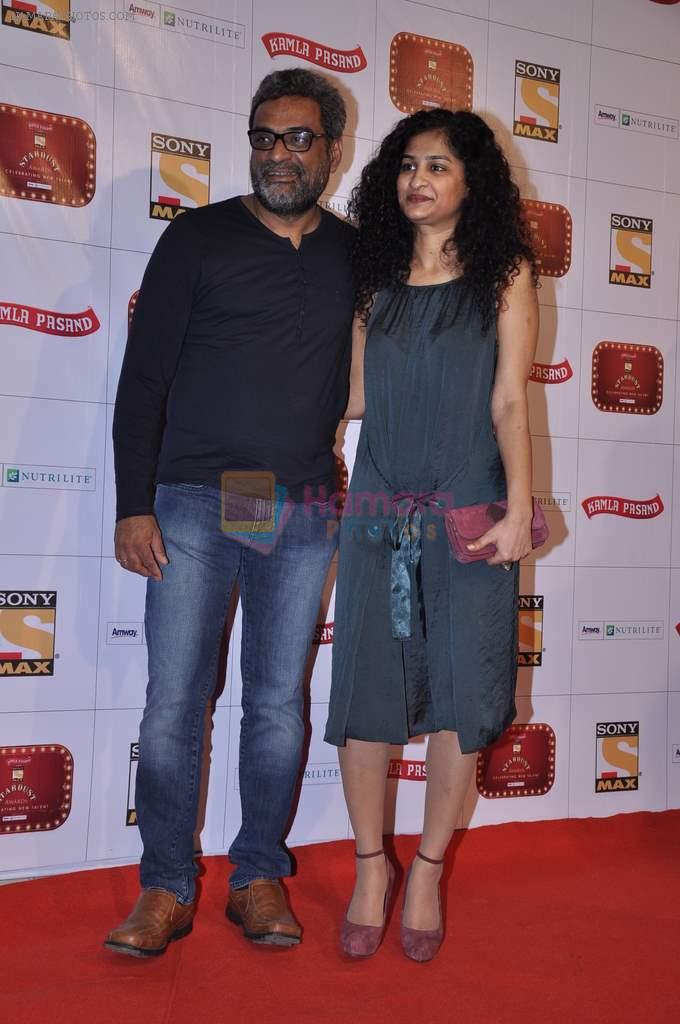 Gauri Shinde, Balki at Stardust Awards 2013 red carpet in Mumbai on 26th jan 2013