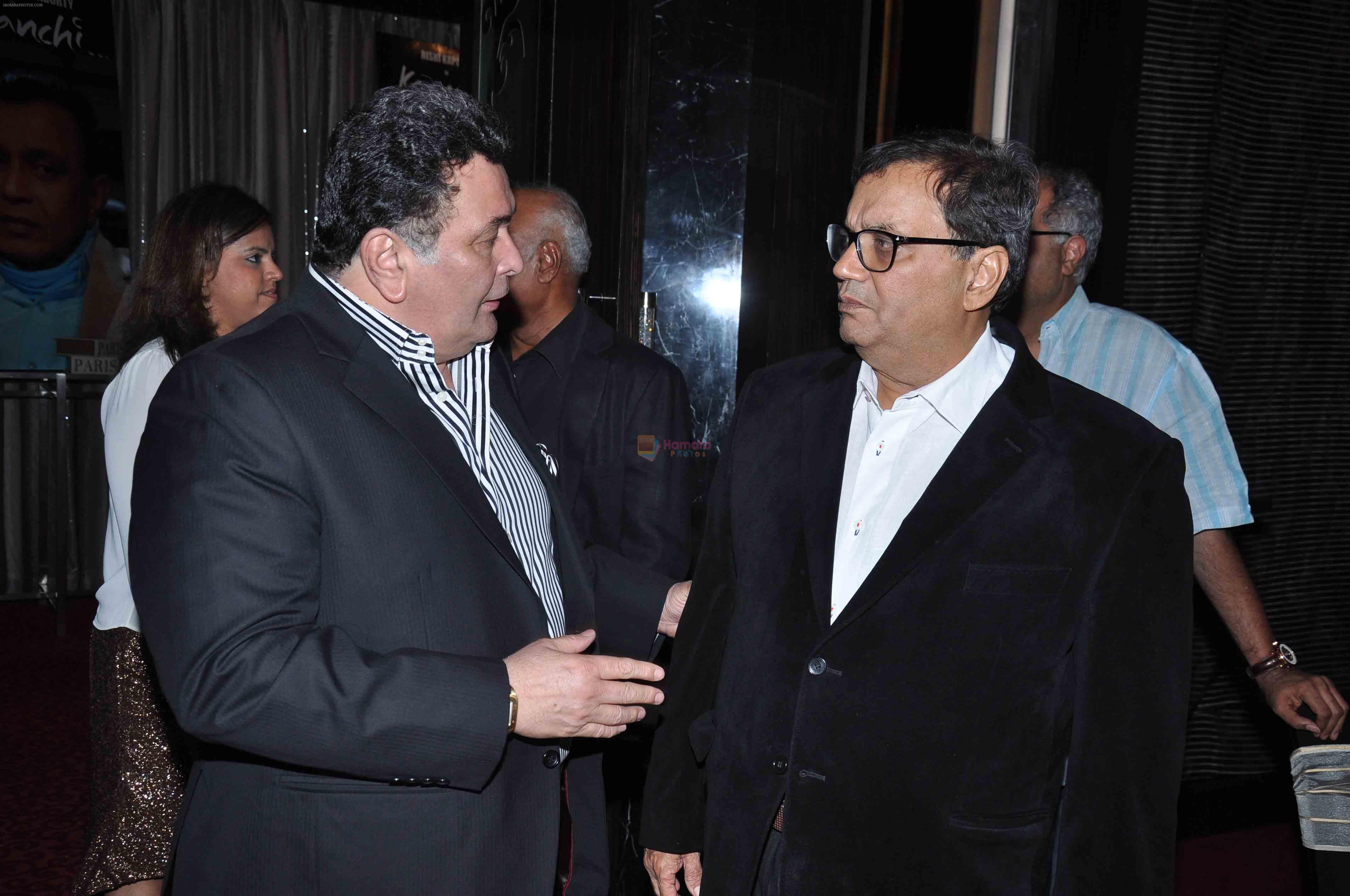 Rishi Kapoor, Subhash Ghai at Subhash Ghai's Birthday party in Mumbai on 24th Jan 2013