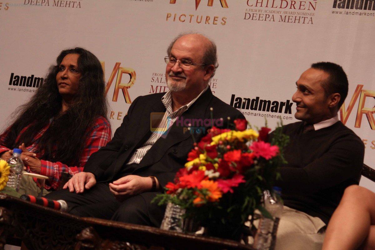 Salman Rushdie, Deepa Mehta, Rahul Bose at Midnight Childrens Press Conference in NCPA, Mumbai on 29th Jan 2013