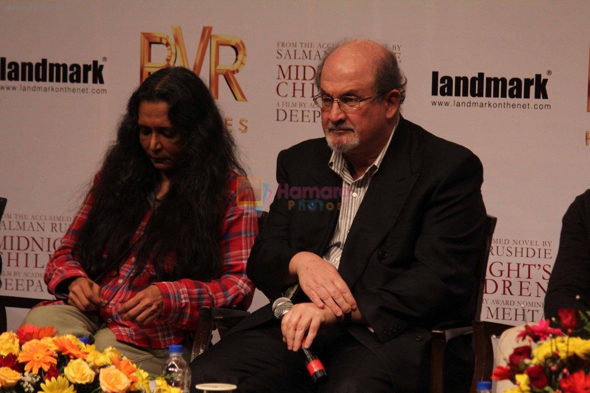 Salman Rushdie, Deepa Mehta at Midnight Childrens Press Conference in NCPA, Mumbai on 29th Jan 2013