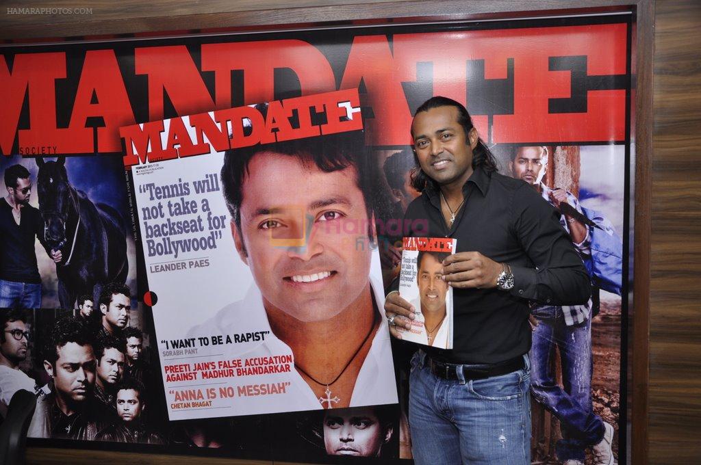 Leander Paes at Mandate mag launch in Magna House, Mumbai on 5th Feb 2013