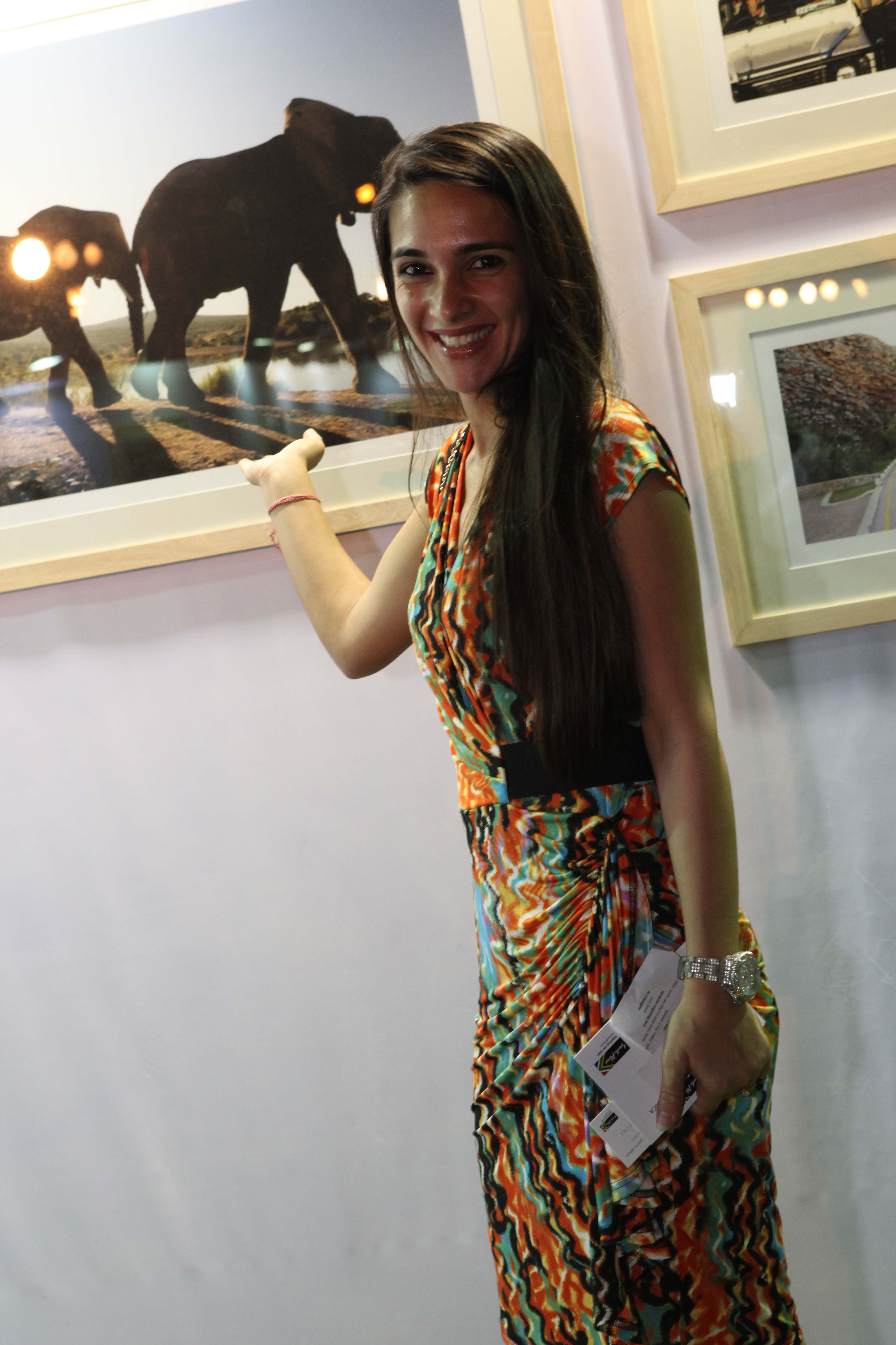 Bollywood Actor Tara Sharma posing for shutterbugs at the photography exhibition on South Africa by Sudharak Olwe