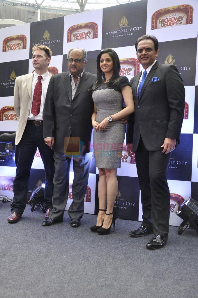 Sridevi, Boney Kapoor at Aamby Valley Broadway Delights launch in Sahara Star, Mumbai on 6th Feb 2013