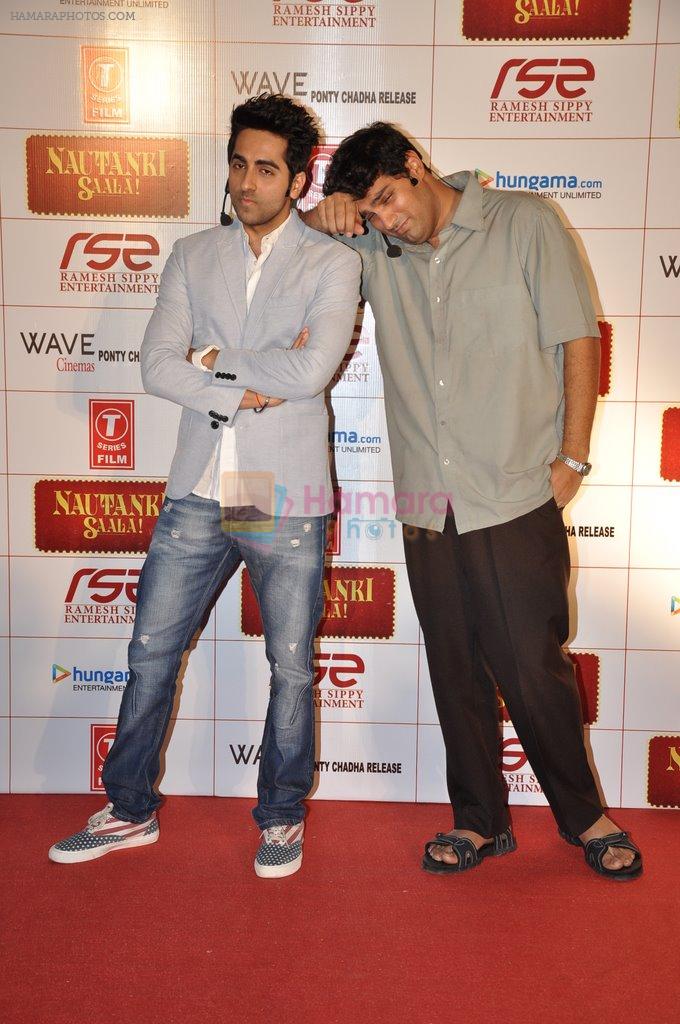 Ayushman Khurana, Kunaal Roy Kapur at Nautanki film first look in Cinemax, Mumbai on 6th Feb 2013