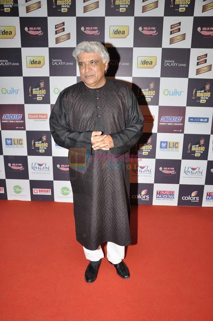 Javed Akhtar at Radio Mirchi music awards red carpet in Mumbai on 7th Feb 2013
