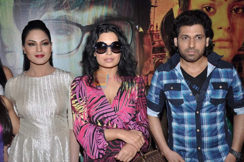 Veena Malik, Rajan Verma, Meera at the music launch of film Zindagi 50 50 in Andheri, Mumbai on 8th Feb 2013