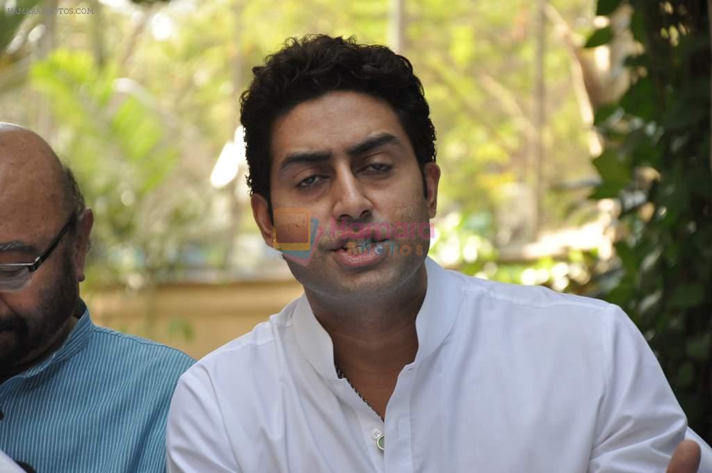 Abhishek Bachchan pledge their support towards the girl child through Plan India at his home on 9th Feb 2013