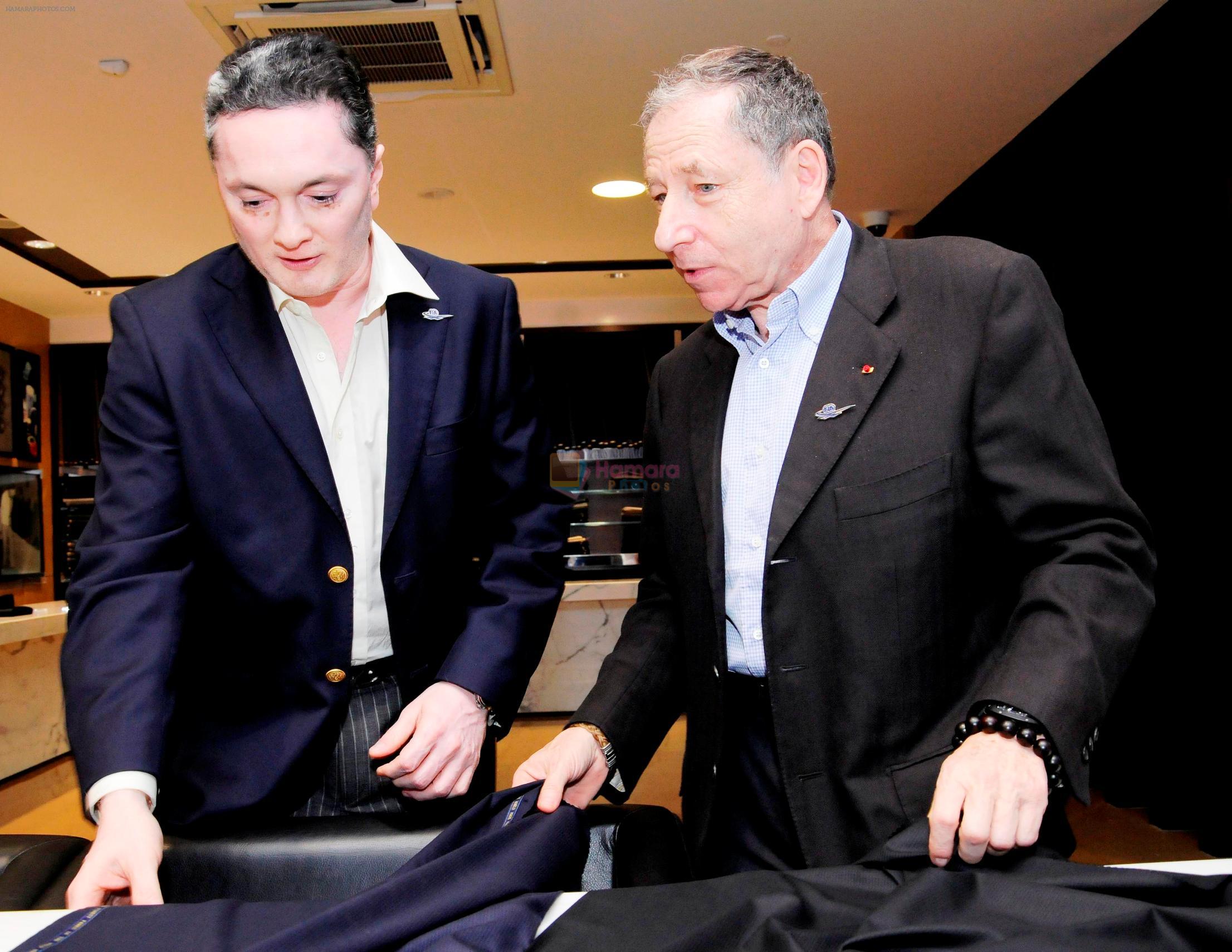 Mr Singhania and Mr Todt at The Raymond Shop