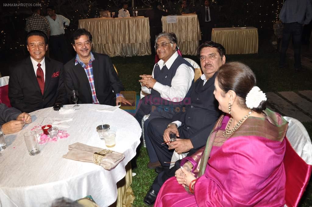 Shatrughan Sinha, Danny Denzongpa, Poonam Sinha, Anjan Shrivastav, Raza Murad at Anjan Shrivastav son's wedding reception in Mumbai on 10th Feb 2013