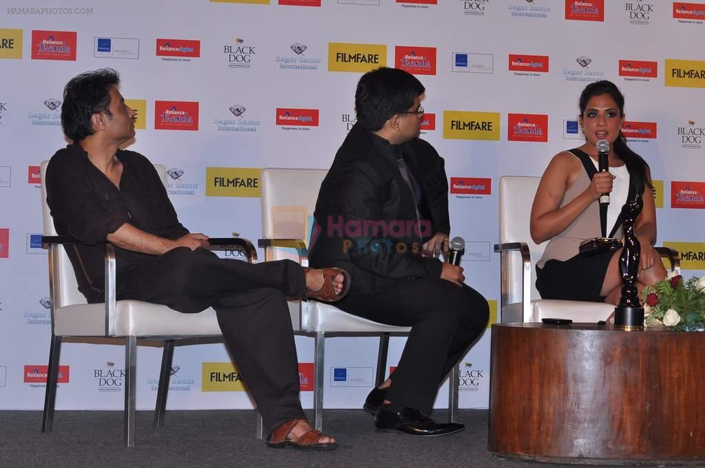 Sujoy Ghosh, Richa Chadda at the Launch of Filmfare special award issue in Novotel, Mumbai on 12th Feb 2013
