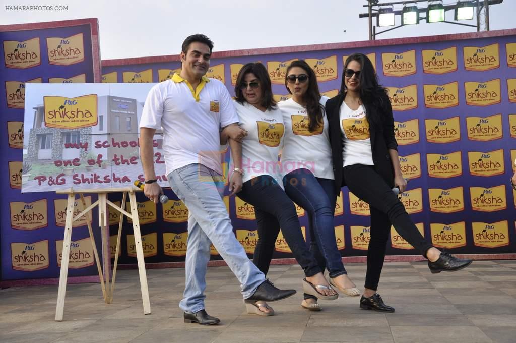 Neha Dhupia, Farah Khan, Huma Qureshi, Arbaaz Khan at Walk for the Love of Shiksha promotions in Mumbai on 12th Feb 2013
