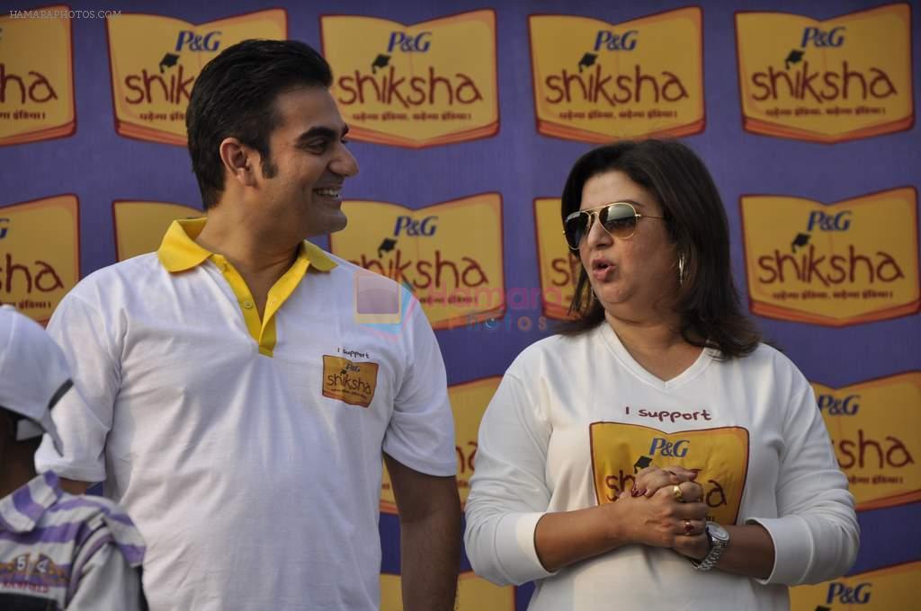 Farah Khan, Arbaaz Khan at Walk for the Love of Shiksha promotions in Mumbai on 12th Feb 2013