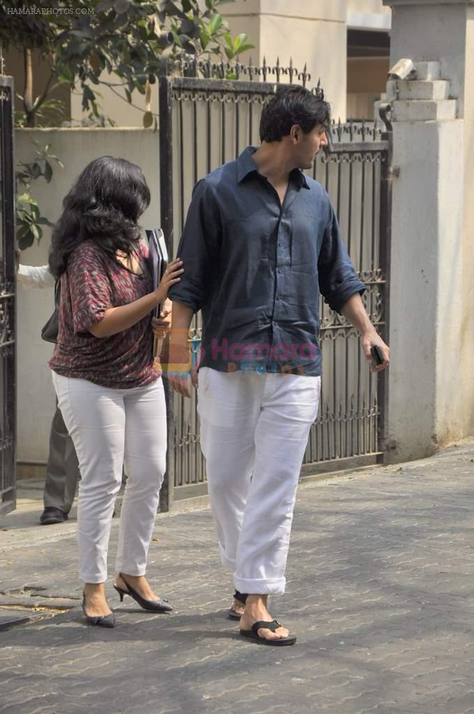 John Abraham snapped outside his home in Mumbai on 12th Feb 2013