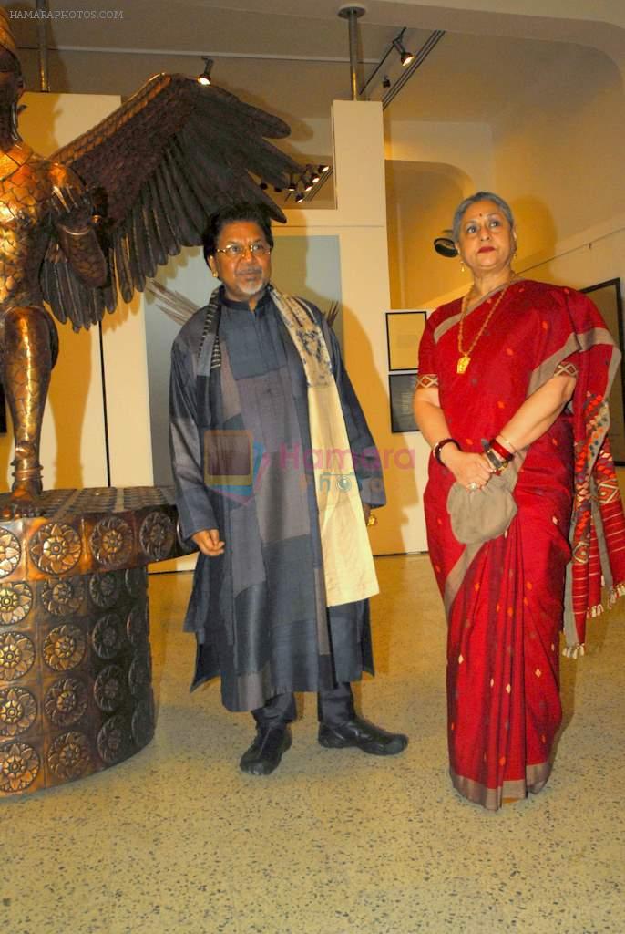 Satish Gupta with Jaya Bachchan at satish gupta art event in Mumbai on 12th Feb 2013