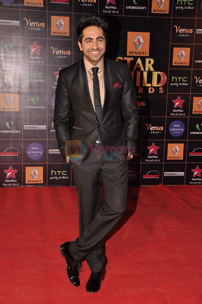 Ayushman Khurana at Star Guild Awards red carpet in Mumbai on 16th Feb 2013