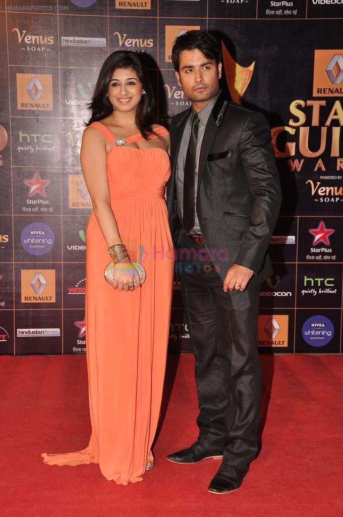 Vivian Dsena, Vahbiz Dorabjee at Star Guild Awards red carpet in Mumbai on 16th Feb 2013