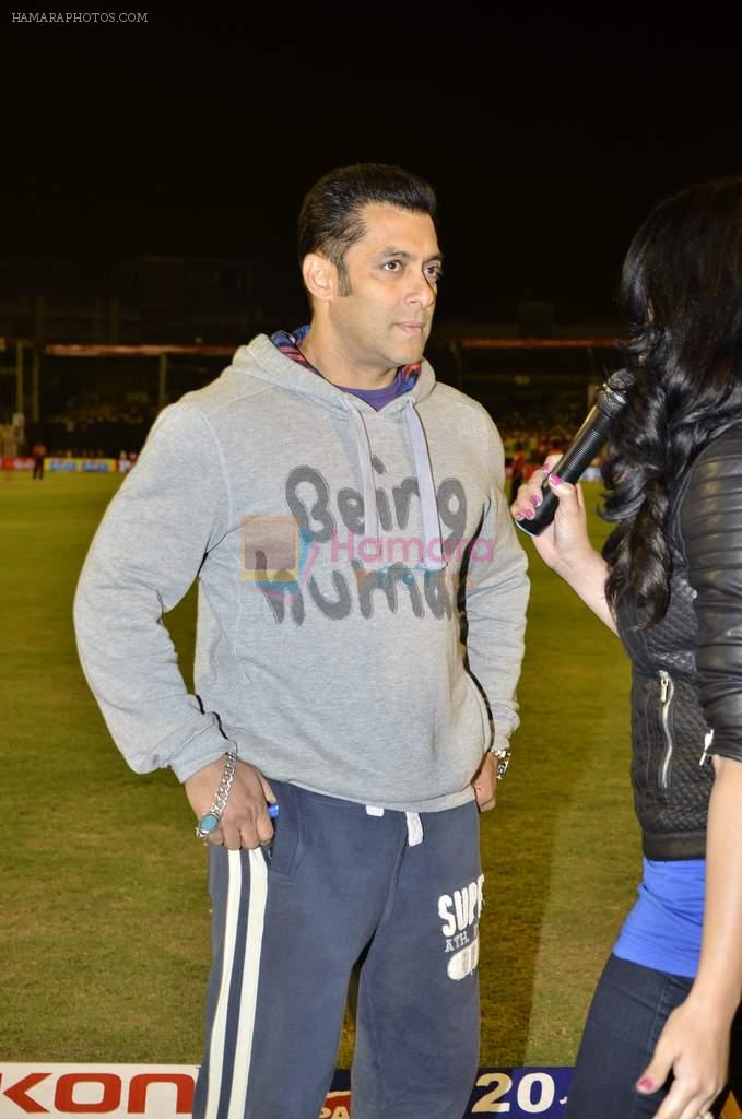 Salman Khan  at ccl match from hyderabad on 17th Feb 2013