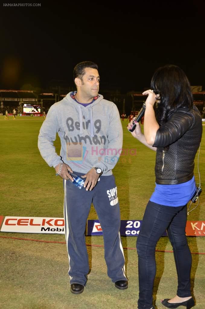 Salman Khan  at ccl match from hyderabad on 17th Feb 2013