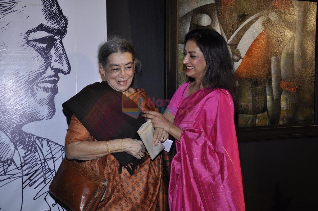 lalita lajmi with anuradha patel at art show by Jagannath Paul in jehangir Art Gallery on 21st feb 2013.