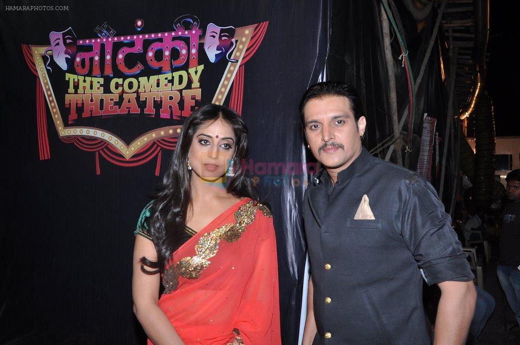 Mahi Gill, Jimmy Shergill on location of Nautanki The Comedy Theatre in Mumbai on 21st feb 2013