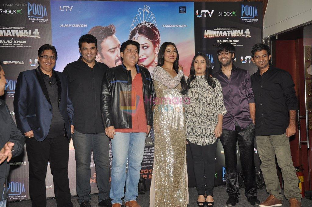 Sonakshi Sinha, Sajid Khan, Siddharth Roy Kapoor, Vashu Bhagnani, Sunidhi Chauhan at the launch of Himmatwala's item number in Mumbai on 22nd Feb 2013