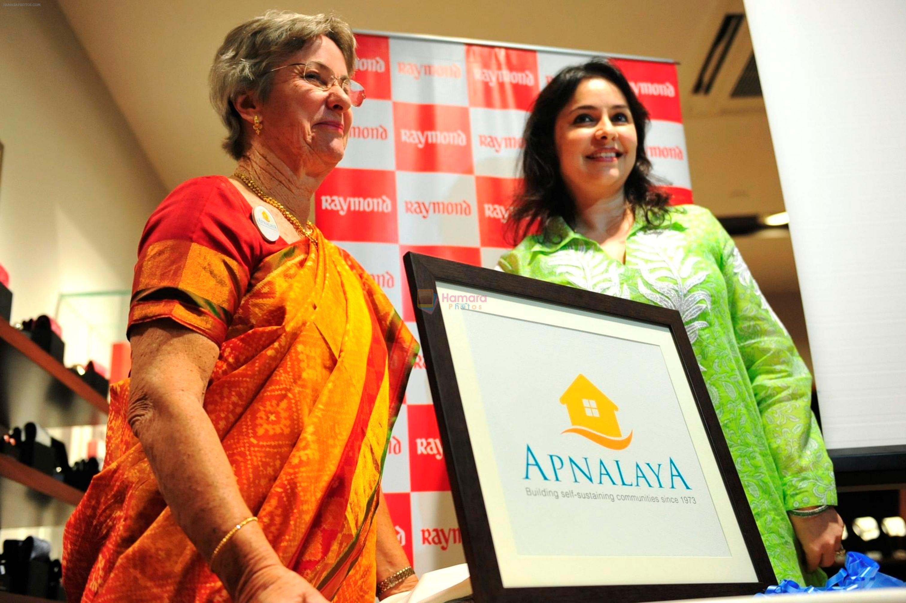 Annabel Mehta & Anjali Tendulkar at The Raymond Shop during the launch of new logo of Apnalaya NGO