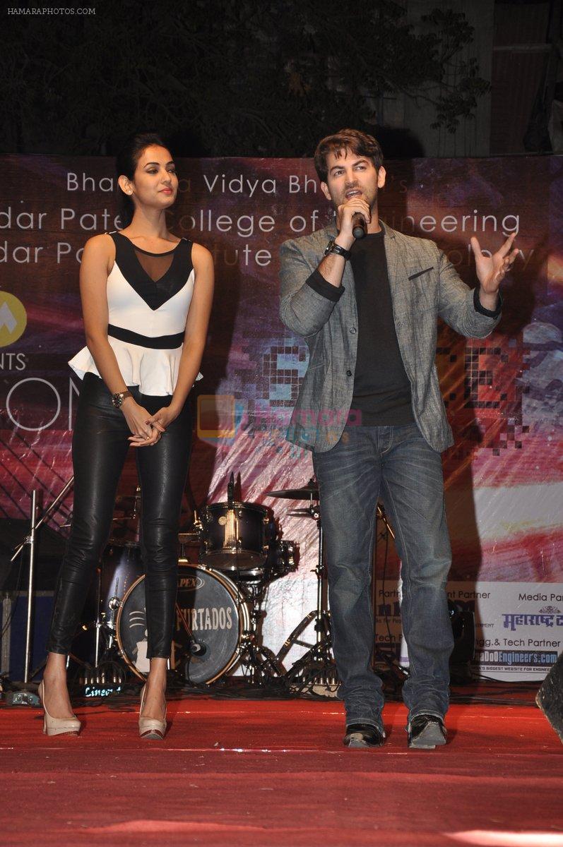 Neil Nitin Mukesh and Sonal Chauhan promote 3G at Bhavans College in Andheri, Mumbai on 1st March 2013