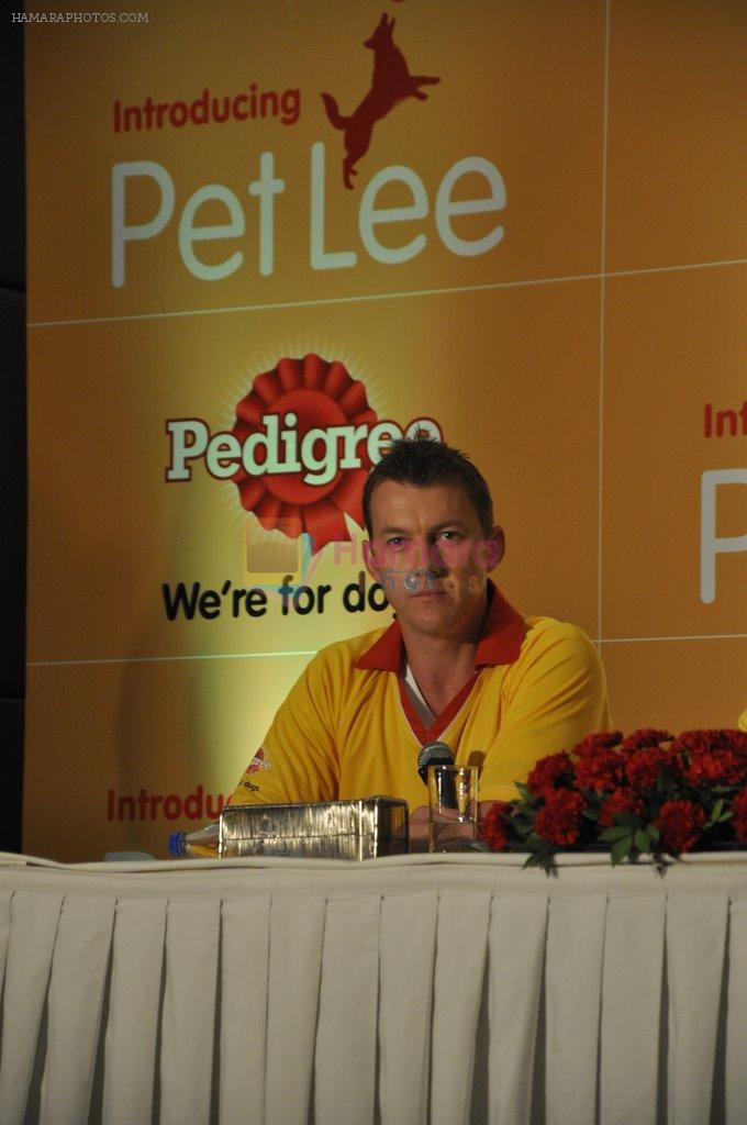 Bret Lee at Pedigree press meet in Mumbai on 1st March 2013
