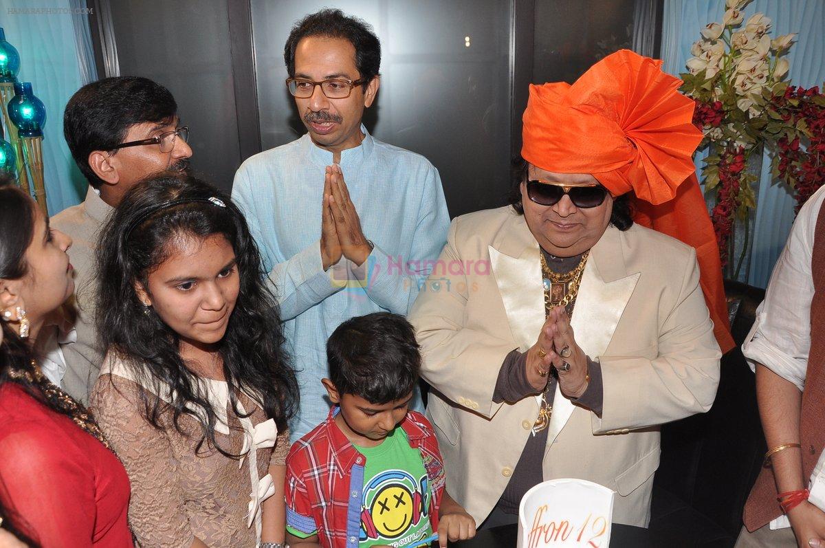 Bappi Lahiri, uddhav thackeray at the launch of Saffron 12 in Mumbai on 10th March 2013