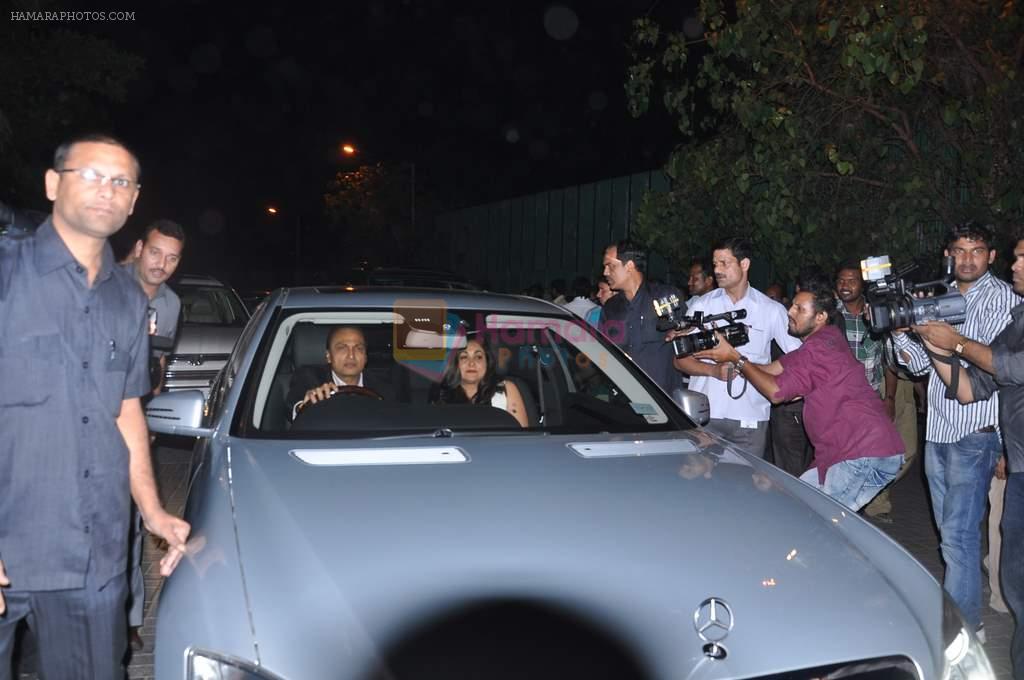 Anil Ambani, Tina Ambani meets Steven Spielberg snapped outside Taj Lands End, Mumbai on 11th March 2013