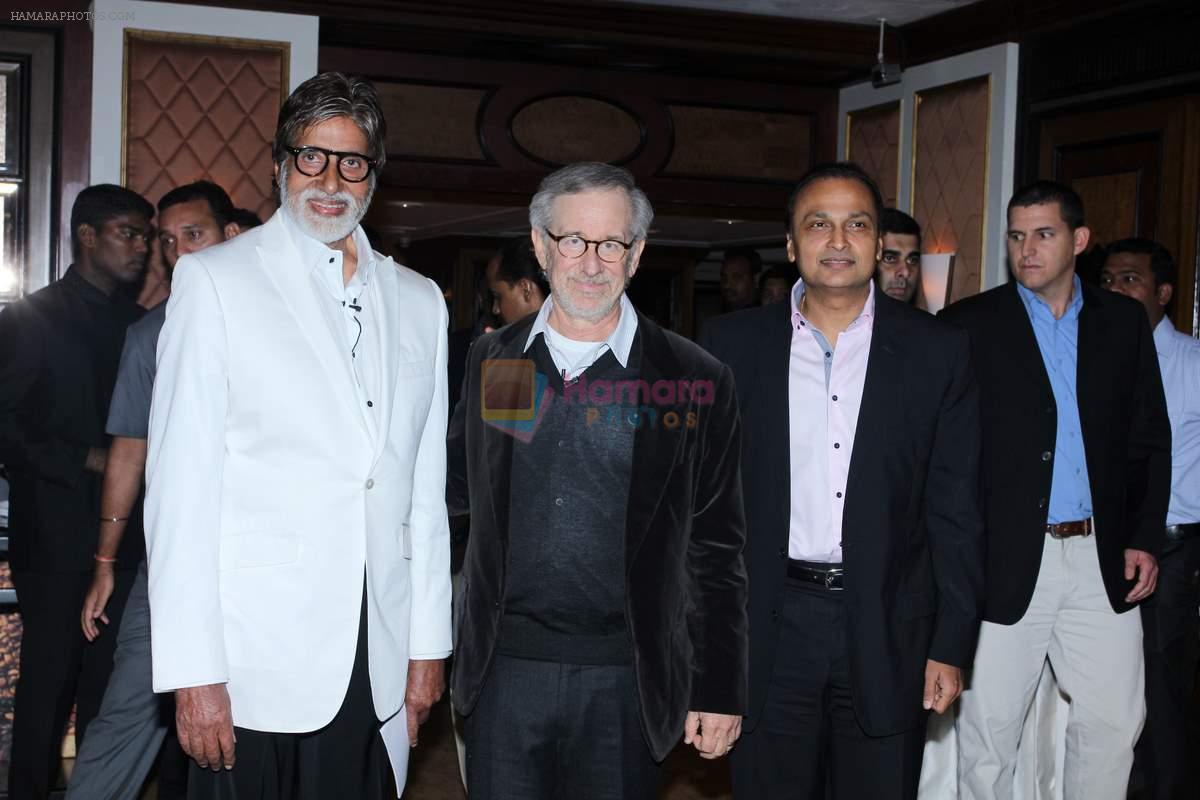 Amitabh Bachchan attend Ambani's bash for Steven Spielberg in Taj Land's End, Bandra, Mumbai on 12th March 2013