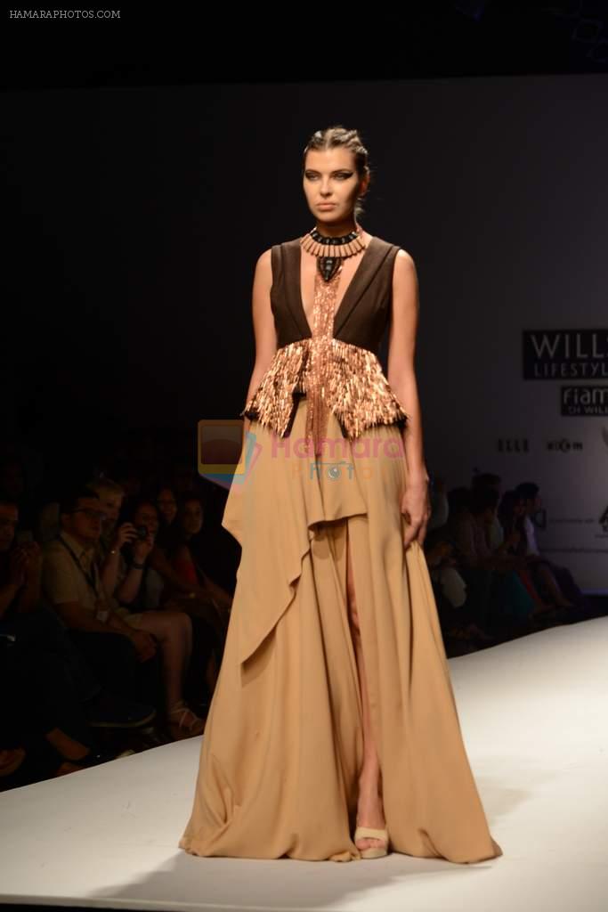 Model walk the ramp for Anaikka Show at Wills Lifestyle India Fashion Week 2013 Day 1 in Mumbai on 13th March 2013