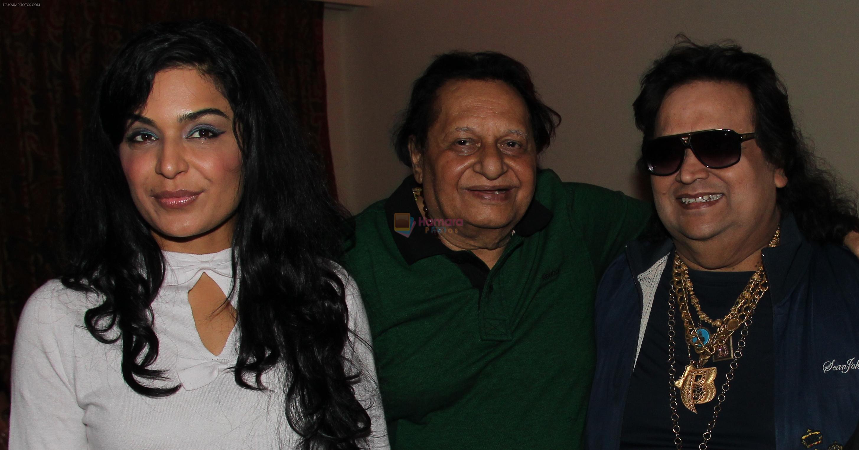 meera, kc sharma and bappi lahiri at Sanjay Sharma's birthday bash in Mumbai on 13th March 2013