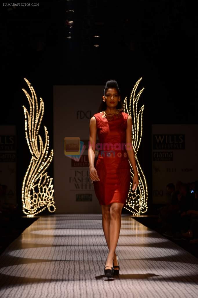 Model walks the ramp for Namrata Joshipura Show at Wills Lifestyle India Fashion Week 2013 Day 1 in Mumbai on 13th March 2013