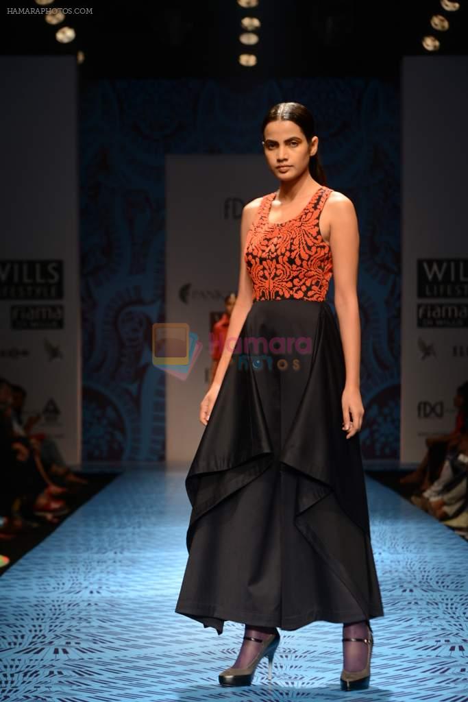 Model walks the ramp for Pankaj and Nidhi Show at Wills Lifestyle India Fashion Week 2013 Day 1 in Mumbai on 13th March 2013