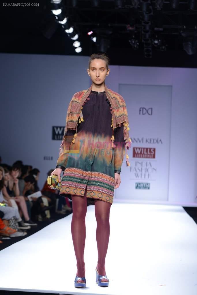 Model walks the ramp for Tanvie Kedia Show at Wills Lifestyle India Fashion Week 2013 Day 2 in Mumbai on 14th March 2013