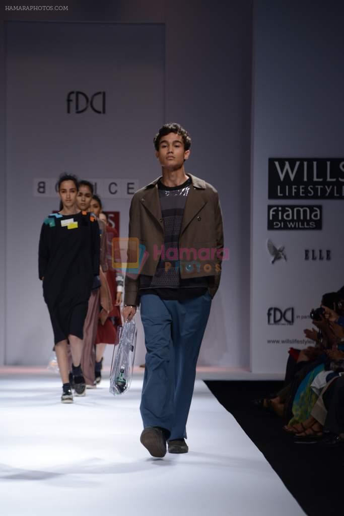 Model walks the ramp for Bodice by Ruchika Sachdeva Show at Wills Lifestyle India Fashion Week 2013 Day 2 in Mumbai on 14th March 2013