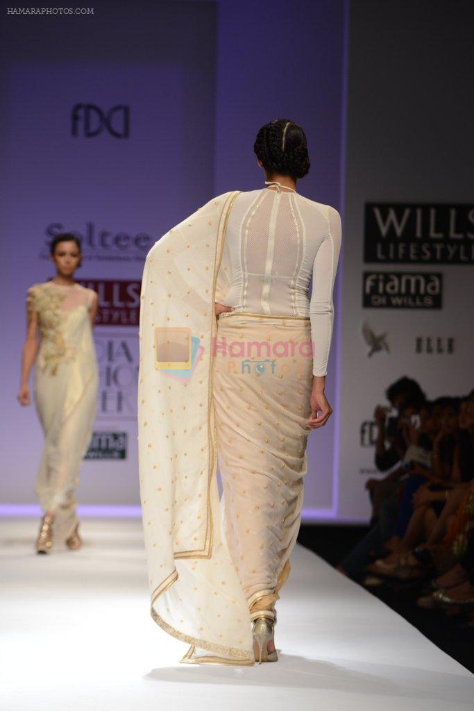 Model walks the ramp for Soltee Show at Wills Lifestyle India Fashion Week 2013 Day 3 in Mumbai on 15th March 2013