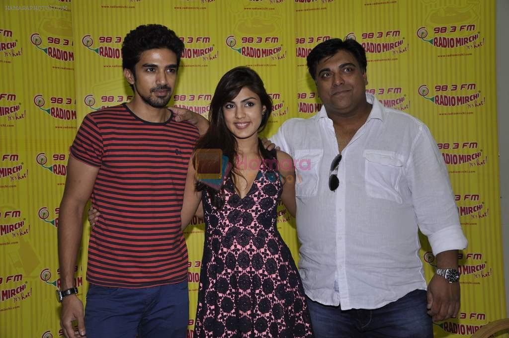 Ram Kapoor, Saqib Saleem, Rhea Chakraborty at the Promotion of movie Mere Dad ki Maruti at radio mirchi in Mumbai on 14th March 2013