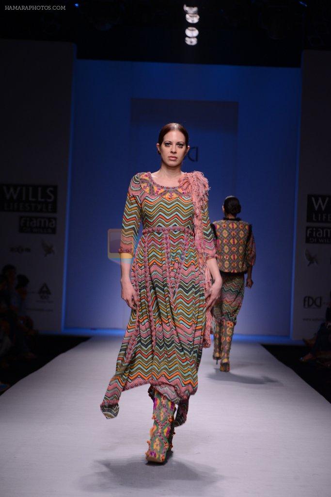Model walks the ramp for Pia Pauro Show at Wills Lifestyle India Fashion Week 2013 Day 4 in Mumbai on 16th March 2013