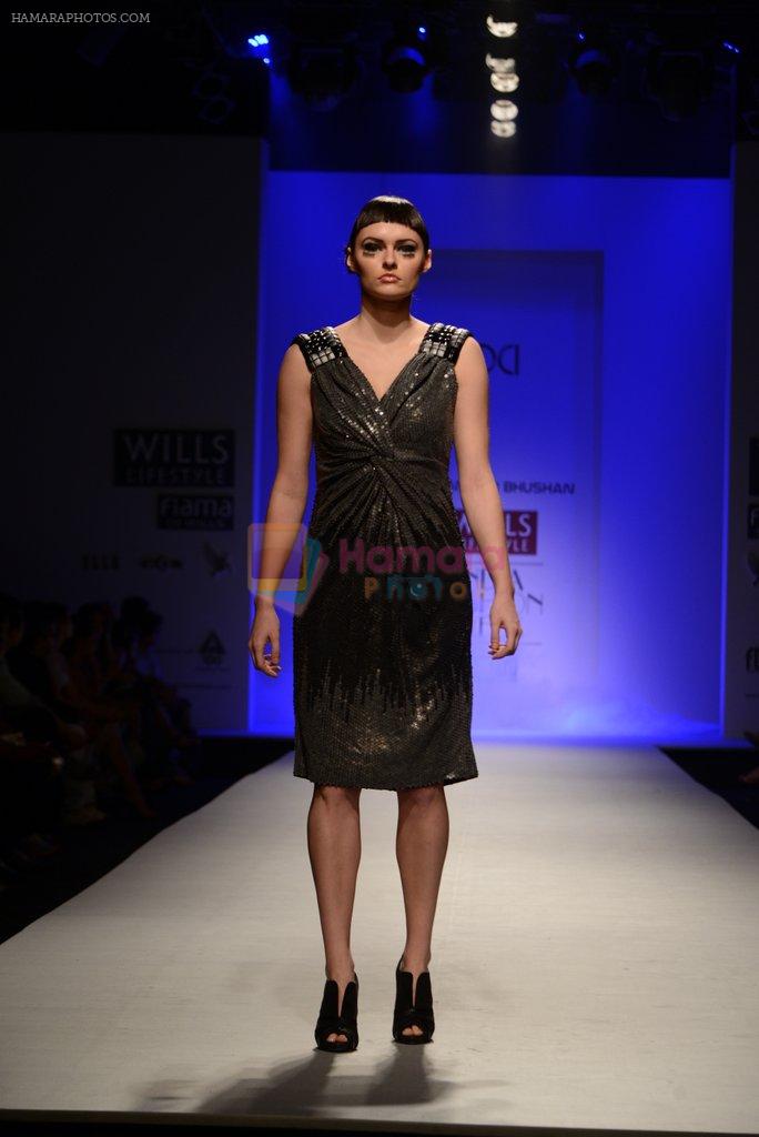 Model walks the ramp for Anand Bhushan Show at Wills Lifestyle India Fashion Week 2013 Day 4 in Mumbai on 16th March 2013